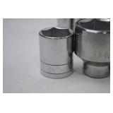 Set of Mixed SAE Chrome Sockets - SK Brand 1/2 Drive