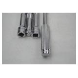 Hand Tool Lot - 3 Socket Extensions and Speed Handle