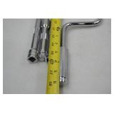 Hand Tool Lot - 3 Socket Extensions and Speed Handle