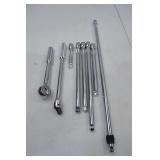 SK Hand Tool Lot -3/8" Drive Ratchet and Extension Bar Set (8 Pieces)
