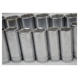 SK Metric 1/2 Drive Socket Set. (New)