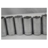 SK Metric 1/2 Drive Socket Set. (New)