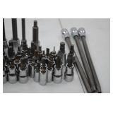 SK Hand Tool Lot - Hex Bit Socket Set, Variety of Sizes