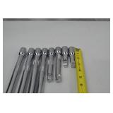 Hand Tool Lot -1/2" Drive 8 Pc Chrome Socket Extension Bar Set
