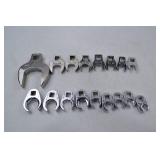 Hand tool lot - S-K USA flare nut crowfoot wrench set, metric and SAE