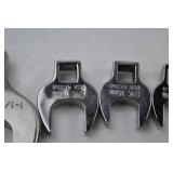 Hand tool lot - S-K USA flare nut crowfoot wrench set, metric and SAE