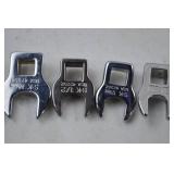 Hand tool lot - S-K USA flare nut crowfoot wrench set, metric and SAE