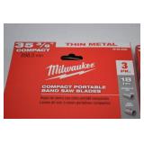 Milwaukee 35-3/8 in Compact Band Saw Blades, 3 Packs (Thin Metal)
