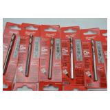 Milwaukee Extra Long 1/4 in. Pilot Drill Bit Lot - 16 Packaged Bits