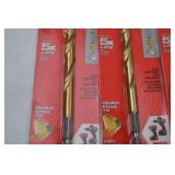 Lot of 7 Milwaukee Red Helix Titanium Impact Drill Bits 9/32 in