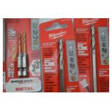 Milwaukee Hand Tool Lot - Drill Bits & Adapter Assortment, New in Package