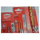 Milwaukee Hand Tool Lot - Drill Bits & Adapter Assortment, New in Package