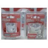 Milwaukee Hole Dozer Hole Saw Lot - 13 Assorted Sizes, Bi-Metal & Carbide