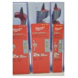Milwaukee 6 in. Ship Auger Bit Lot - 1-1/8 in. & 7/8 in. Sizes, New