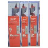 Milwaukee 6 in. Ship Auger Bit Lot - 1-1/8 in. & 7/8 in. Sizes, New