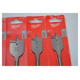 Milwaukee Flat Boring Bit Hand Tool Lot - 15 Pieces, New in Package
