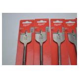 Hand tool lot: 18 Milwaukee 1-3/8" Flat Boring Drill Bits, New