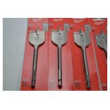 Hand tool lot: 18 Milwaukee 1-3/8" Flat Boring Drill Bits, New