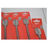 Lot of Milwaukee 1 Inch Flat Boring Bits, New in Package