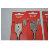 Milwaukee Flat Boring Bit Lot - 13 pc 7/8 in (22.2 mm)