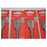 Milwaukee Flat Boring Bit Lot - 13 pc 7/8 in (22.2 mm)