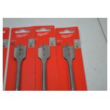 Milwaukee Flat Boring Bit Lot - 13 pc 7/8 in (22.2 mm)