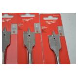 Milwaukee Flat Boring Bit Lot - 13 pc 7/8 in (22.2 mm)