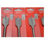 Milwaukee Flat Boring Bit Lot - 13 pc 7/8 in (22.2 mm)