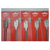 Milwaukee Hand Tool Lot - 3/4 in Flat Boring Bits, 24 Pack New