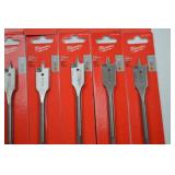 Milwaukee Hand Tool Lot - 3/4 in Flat Boring Bits, 24 Pack New