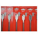 Milwaukee Hand Tool Lot - 3/4 in Flat Boring Bits, 24 Pack New