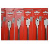 Milwaukee Hand Tool Lot - 3/4 in Flat Boring Bits, 24 Pack New