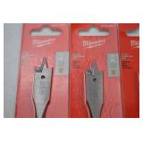 Milwaukee Flat Boring Bit Lot - 7 Pack, 5/8 Inch (15.9mm)