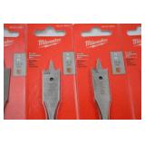 Milwaukee Flat Boring Bit Lot - 7 Pack, 5/8 Inch (15.9mm)