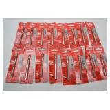 Milwaukee Extra Long 1/4 in. Pilot Drill Bit Lot - 16 Packaged Bits