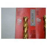 Hand tool lot: 7 Milwaukee Red Helix 7/16 in. Titanium Impact Drill Bits