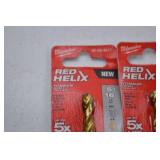 Hand Tool Lot: Milwaukee Red Helix Titanium Impact Drill Bits (7 pcs, 5/16 in)