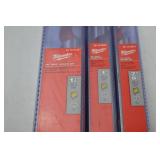 Milwaukee 18 Inch Ship Auger Bit Lot - 3 Piece Set