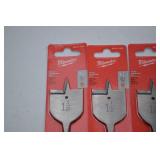 Milwaukee Flat Boring Bit Hand Tool Lot - 15 Pieces, New in Package