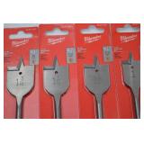 Milwaukee Flat Boring Bit Hand Tool Lot - 15 Pieces, New in Package