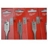 Milwaukee Flat Boring Bit Hand Tool Lot - 15 Pieces, New in Package