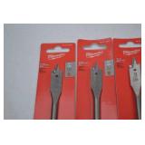 Hand tool lot - 20 Milwaukee 9/16 inch flat boring bits, new