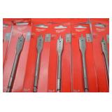 Hand tool lot - 20 Milwaukee 9/16 inch flat boring bits, new