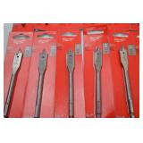 Hand tool lot - 20 Milwaukee 9/16 inch flat boring bits, new