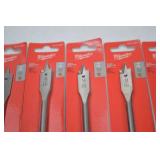 Hand tool lot - 20 Milwaukee 9/16 inch flat boring bits, new