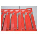 Hand tool lot - 20 Milwaukee 9/16 inch flat boring bits, new