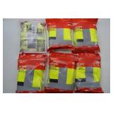Lot of 6 Milwaukee High Visibility Safety Vests L/XL Type R Class 2