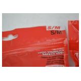 Lot of 6 Milwaukee High Visibility Safety Vests S/M