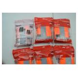 Lot of 6 Milwaukee High Visibility Safety Vests S/M