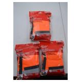 3 Milwaukee Hi-Vis Performance Safety Vests XXL/XXXL